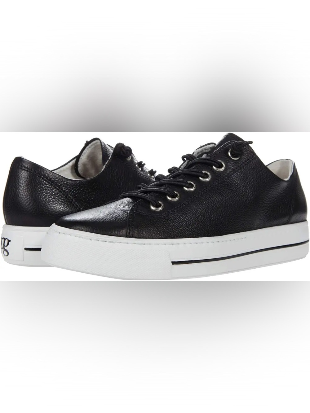 Women’s Paul Green Black and White Hadley Sneakers